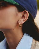 Novel Knot Hoops Large Gold Plate