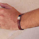 Edblad - Lewis Bracelet Leather Brown