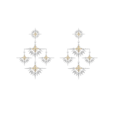 Lindi Kingi - Solar Embrace Earrings Silver & Lemon