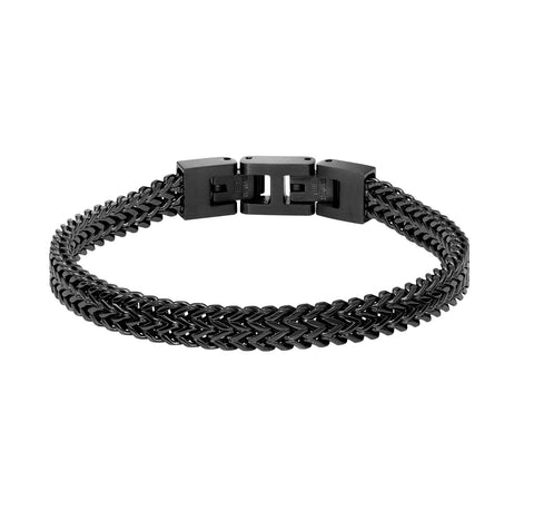 Rochet - Stainless Steel Charcoal Woven Bracelet