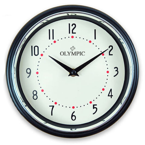 Olympic - Harriet Clock 24cm Black
