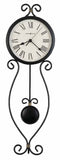 Howard Miller - Wall Clock With Pendulum Wrought Iron