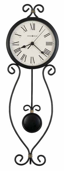 Howard Miller - Wall Clock With Pendulum Wrought Iron