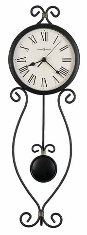 Howard Miller - Wall Clock With Pendulum Wrought Iron