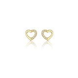 Diamonds by Georgini - Fourteen Natural Diamond Heart Earrings Gold Plate