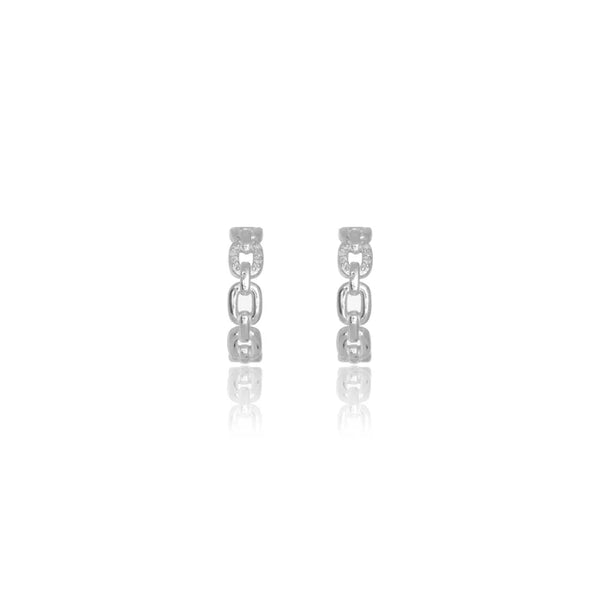 Diamonds by Georgini - Twelve Natural Diamond Link Earrings Silver