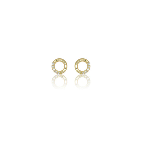 Diamonds by Georgini - Ten Natural Diamond Circle Earrings Gold