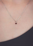 Diamonds By Georgini - Natural Garnet & Diamond January Pendant Silver