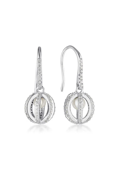 Georgini - Majesty Freshwater Pearl Earrings Silver