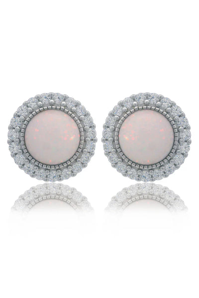 Georgini - Opal Glow Marrinawi White Created Opal Earrings Silver