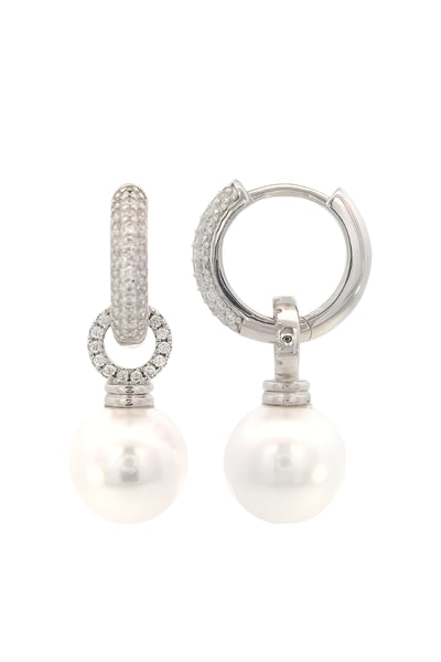Georgini - Adagio Duo Hoop Pearl Earrings Silver