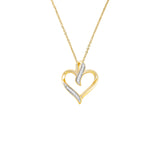 Brent Weatherall - 9ct Yellow Gold Heart Shaped Diamond Set Pendant On A 45cm 9ct Gold Chain