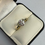 BWJ - 9ct Yellow Gold Certificated 1.50ct  F VS  Lab Grown Diamond Semi Rub Set Solitaire Ring