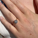 BWJ - 10ct Two Tone 4X Claw Set 2ct Lab Grown Diamond Solitaire Ring