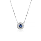 Georgini - Milestone Sapphire Halo Pendant in Silver