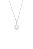 Georgini - Opal Glow Blackwattle White Created Opal Pendant Silver