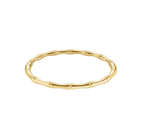 Rosefield Jewellery - Statement Bamboo Bangle Gold