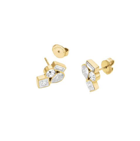 Rosefield Jewellery - Playful Cluster Stud Earrings Gold