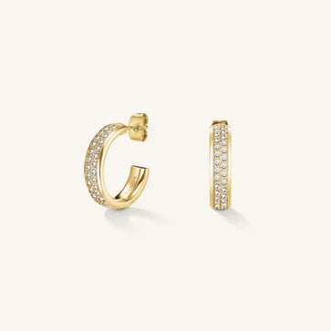 Rosefield - Crystal Hoops Gold Plated