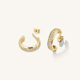 Rosefield - Crystal Hoops Gold Plated