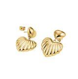 Rosefield - Double Heart Earrings Gold Plated
