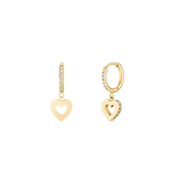 Rosefield Jewellery - Hollow Heart Hoops Gold Plated