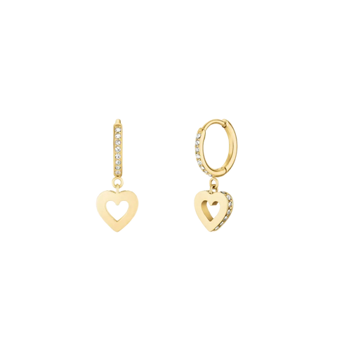 Rosefield Jewellery - Hollow Heart Hoops Gold Plated