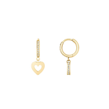 Rosefield Jewellery - Hollow Heart Hoops Gold Plated
