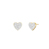 Rosefield Jewellery - Pave Heart Studs Gold Plated