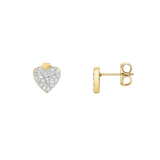 Rosefield Jewellery - Pave Heart Studs Gold Plated