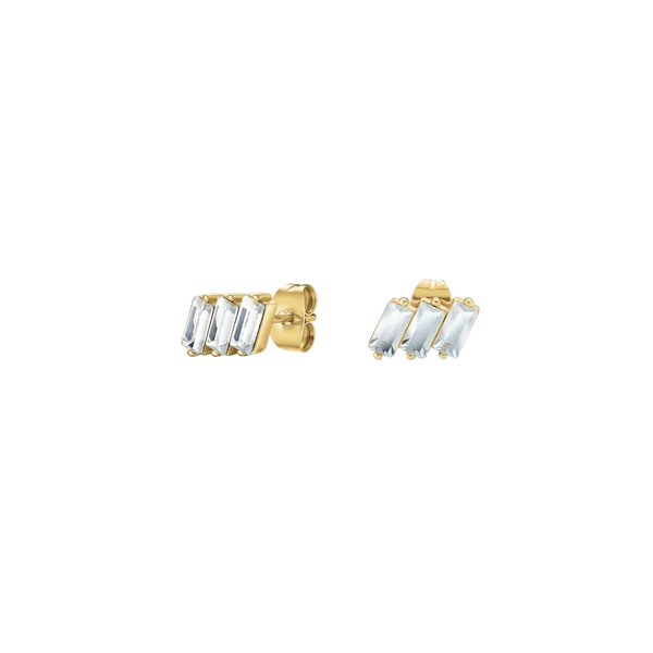 Rosefield Jewellery - Triple Baguette Studs Gold Plated