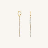 Rosefield - Tennis Crystal Clear Gold Earrings