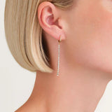 Rosefield Jewellery - Tennis Crystal Clear Gold Earrings