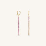 Rosefield Jewellery - Tennis Light Rose Crystal Gold Earrings