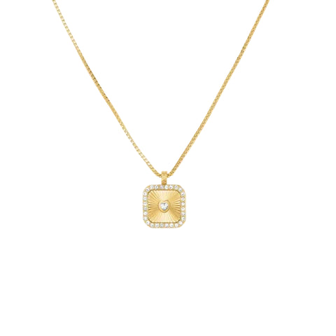 Rosefield Jewellery - Heart Amulet Necklace Gold