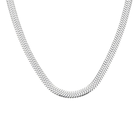 Rosefield Jewellery - Large Snake Necklace Silver