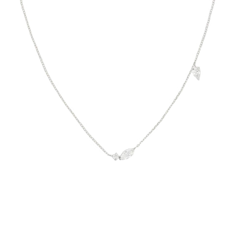 Rosefield Jewellery - Mixed Crystals Necklace Silver