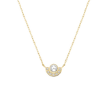 Rosefield Jewellery - Pearl Halo Necklace Gold Plated