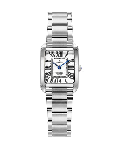 Jacques Du Manoir - Emily 22x19mm Two-hands Silver-tone White dial Stainless Steel Swiss Watch