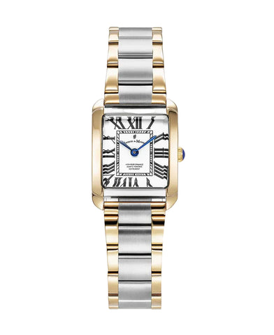 Jacques Du Manoir - Emily 22x19mm Two-hands Two-tone White dial Stainless Steel Swiss Watch