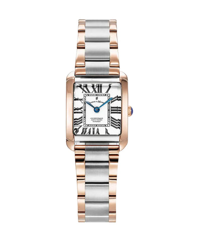 Jacques Du Manoir - Emily 22x19mm Two-hands Two-tone White dial Stainless Steel Swiss Watch