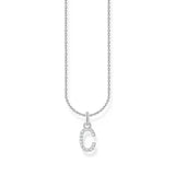 THOMAS SABO - NECKLACE WITH LETTER PENDANT C AND WHITE ZIRCONIA - SILVER