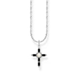 Thomas Sabo - Cross Romance necklace with pendant black, silver