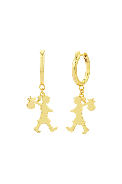Karen Walker - Small Runaway Hoops Gold Plate