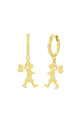 Karen Walker - Small Runaway Hoops Gold Plate