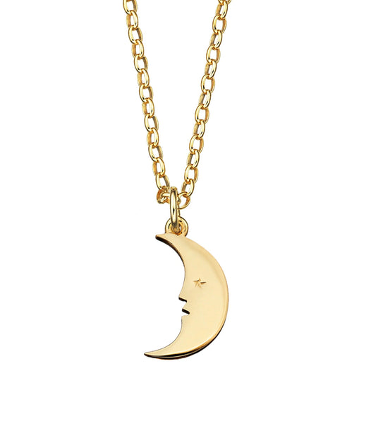 Karen Walker - Moon Necklace Gold-Plated