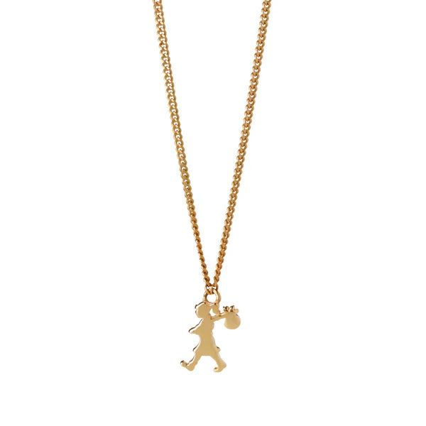 Karen Walker - Mini Runaway Girl Necklace 9ct Yellow Gold