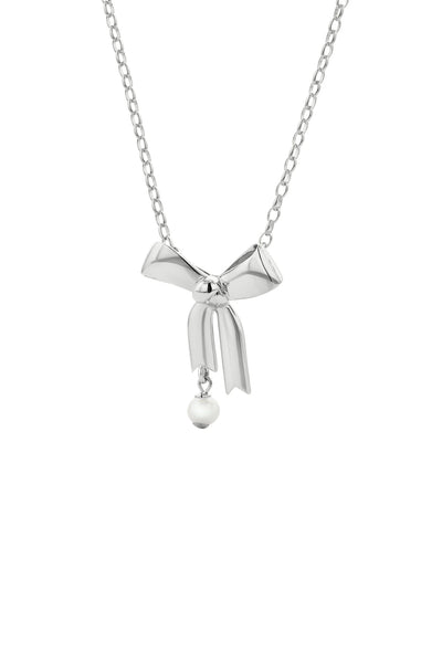 Karen Walker - Bow Necklace With 5.5mm Fresh Water Pearl 45cm