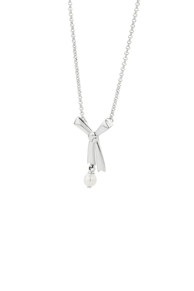 Karen Walker - Pearl Bow Necklace Sterling Silver