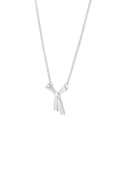 Karen Walker - Small Bow Necklace Silver
